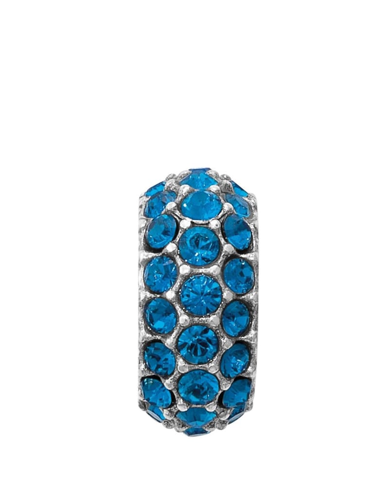 Front of a size O/S Glitter Spacer in Royal Blue in Royal Blue by Brighton. | dia_product_style_image_id:330406